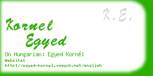 kornel egyed business card