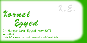 kornel egyed business card